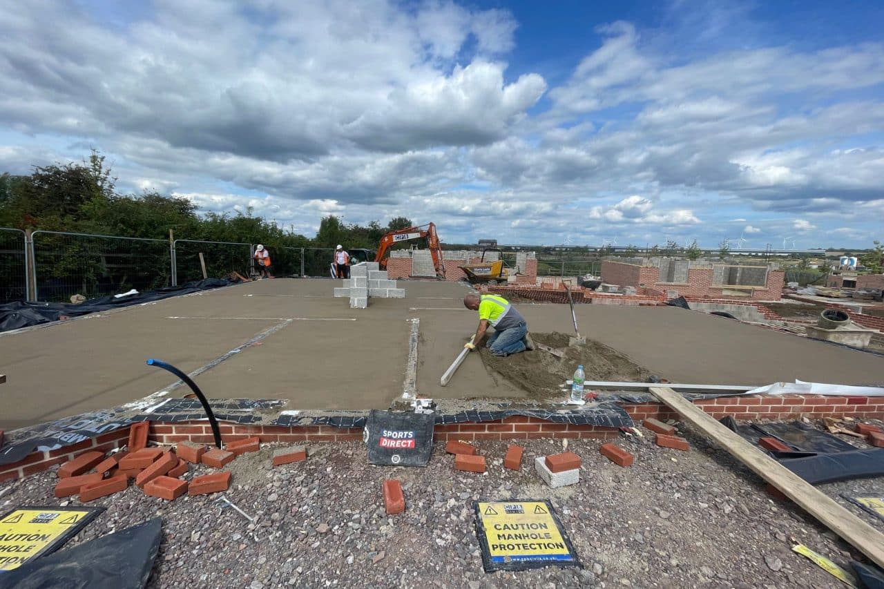 Floor screeding Manton industrial estate