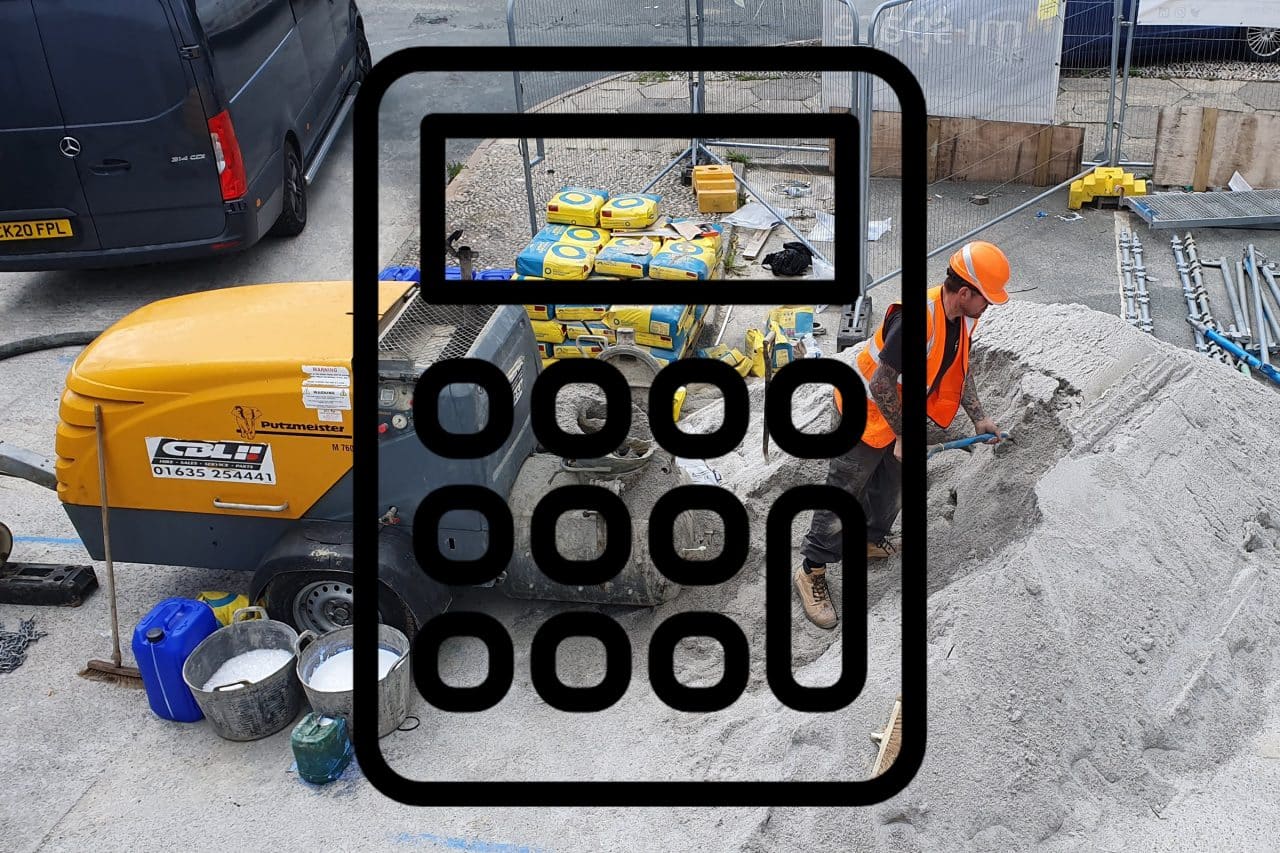 Floor screed calculator
