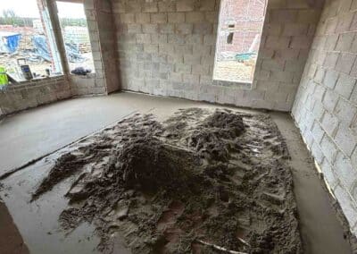 Floor screed at a new build property in rugby