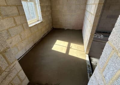 Finished floor screed in a new build home