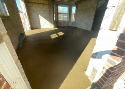 Finished floor screed in a new build home