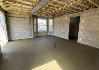 Traditional screed at a new build home in Rugby