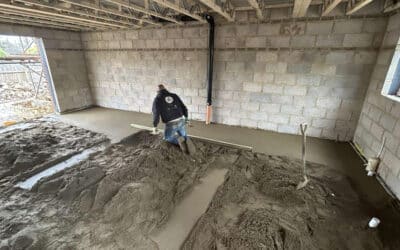 Traditional screed at a new build property in Desborough