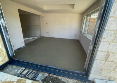 Finished floor screed at a home extension in Milton Keynes
