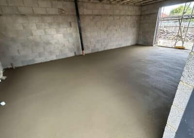Finished floor screed at a new build in Desborough