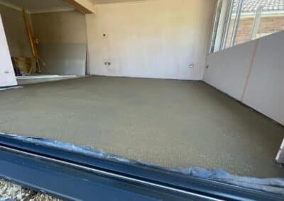 Finished floor screed at a home extension in Milton Keynes