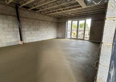 Finished floor screed at a new build in Desborough