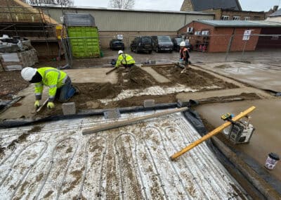 Traditional screed at a new build property in Towcester