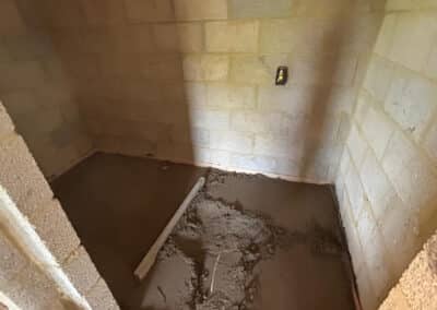 Floor screed in progress at a new build property in Rugby