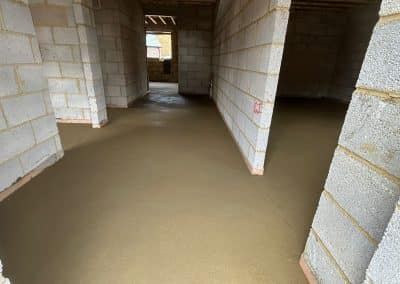 Floor screeding at a new build property in Great Houghton, Northampton