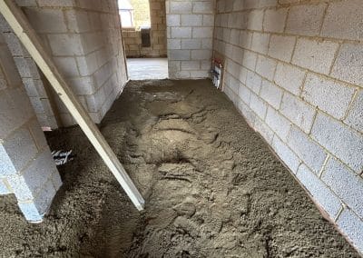Floor screeding at a new build property in Great Houghton, Northampton