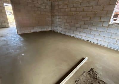 Floor screeding at a new build property in Great Houghton, Northampton
