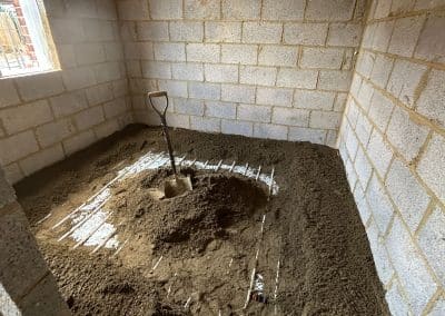 Floor screeding at a new build property in Great Houghton, Northampton