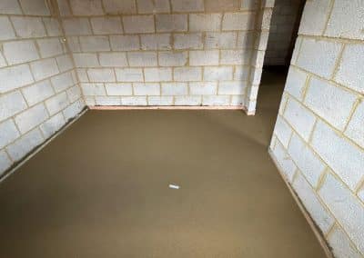 Floor screeding at a new build property in Great Houghton, Northampton