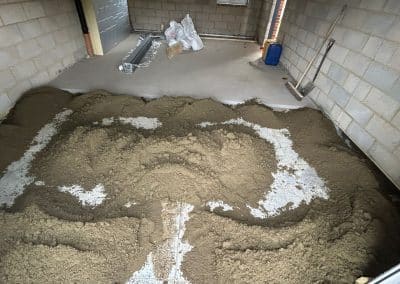 Floor screeding at a new build property in Kettering