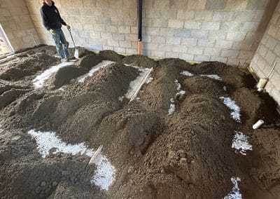 Traditional screed at a new build property in Kettering