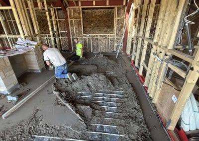 Underfloor heating screed at a new build property in Banbury