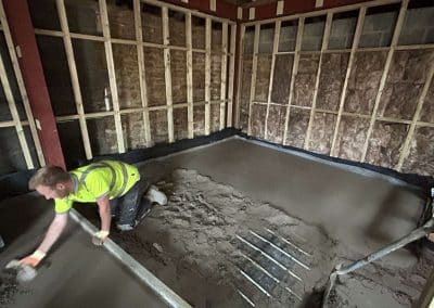 Underfloor heating screed at a new build property in Banbury