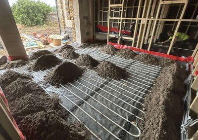 Underfloor heating screed at a new build property in Banbury