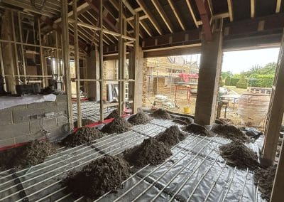 Underfloor heating screed at a new build property in Banbury