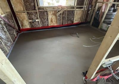 Floor screeding at a new build property in Banbury