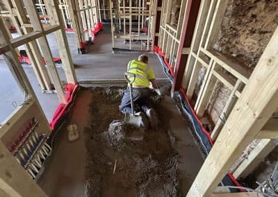 Floor screeding at a new build property in Banbury