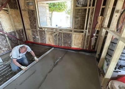 Underfloor heating screed at a new build property in Banbury, Oxfordshire – 140㎡