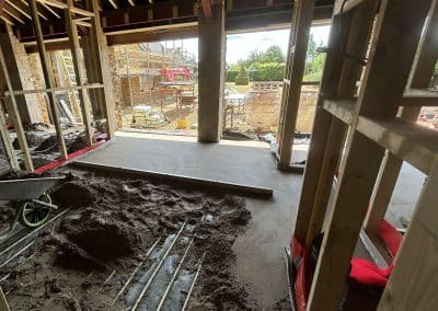 Underfloor heating screed at a new build property in Banbury