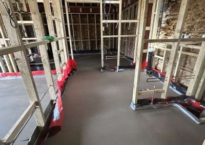 Floor screeding at a new build property in Banbury