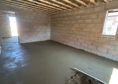Floor screeding at a new build property in Hardingstone, Northampton