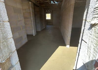 Floor screeding at a new build property in Hardingstone, Northampton
