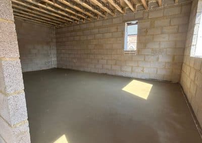 Floor screeding at a new build property in Hardingstone, Northampton