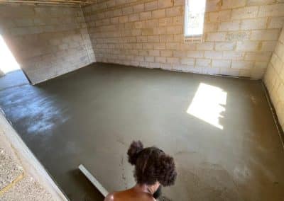 Floor screeding at a new build property in Hardingstone, Northampton