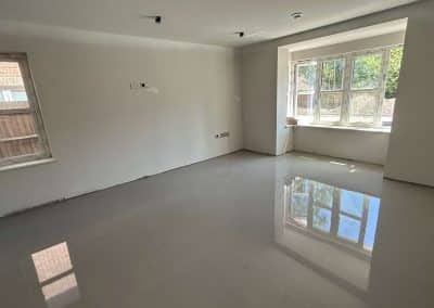 Self levelling screed in Nether Heyford