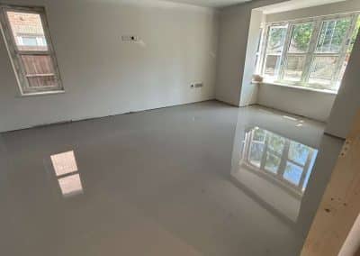 Self levelling screed in Nether Heyford