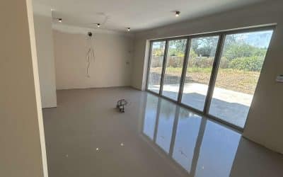 Self levelling screed in Nether Heyford, nr. Northampton
