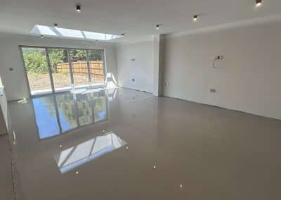 Self levelling screed in Nether Heyford