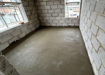 Underfloor heating screed at a new build property in Rugby, Warwickshire