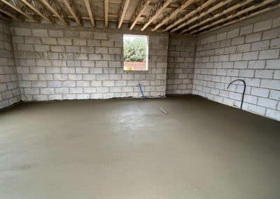 Underfloor heating screed at a new build property in Rugby, Warwickshire