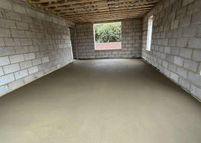 Underfloor heating screed at a new build property in Rugby, Warwickshire