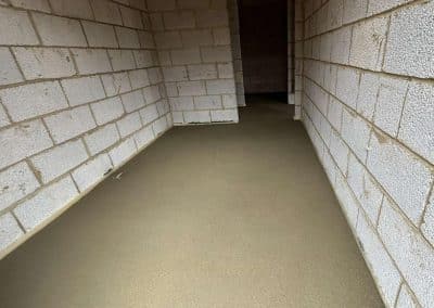 Underfloor heating screed at a new build property in Rugby, Warwickshire