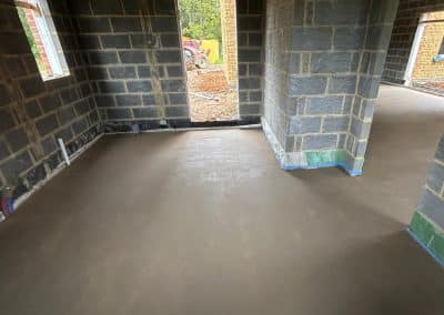 Underfloor heating screed at a new build property in Northampton