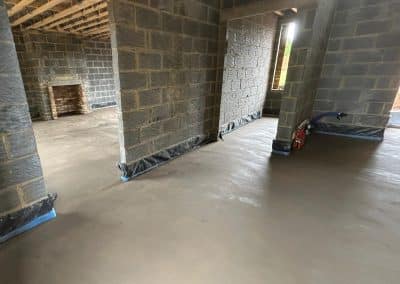 Underfloor heating screed at a new build property in Northampton
