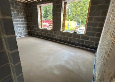 Underfloor heating screed at a new build property in Northampton