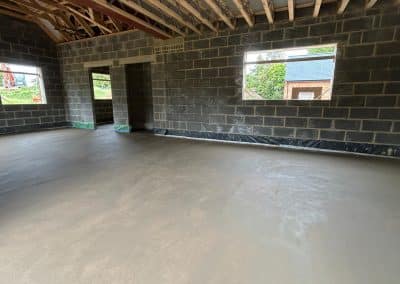Underfloor heating screed at a new build property in Northampton