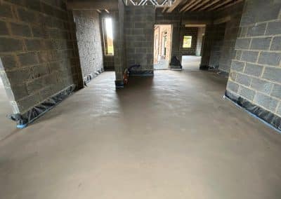 Underfloor heating screed at a new build property in Northampton