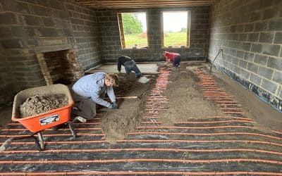 Underfloor heating screed, Northampton – 180㎡