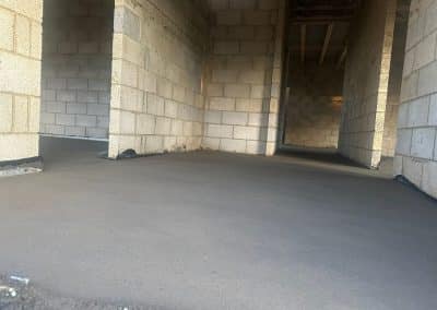 Finished floor screed in a new building at Braybrooke, Northamptonshire