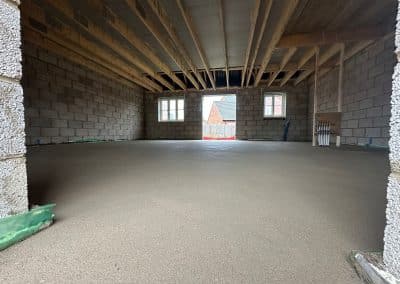 Finished floor screed at new bungalow in St James, Northampton