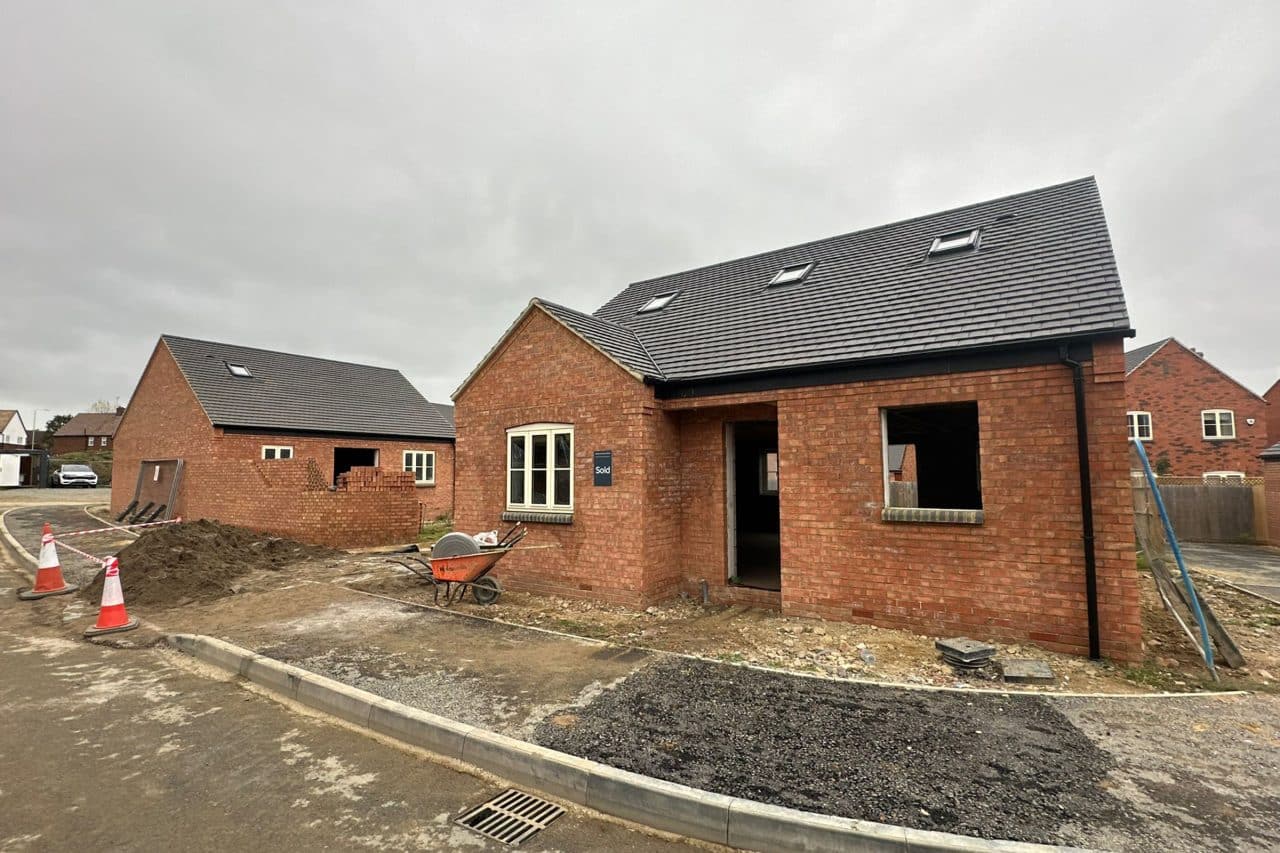Exterior of a new bungalow in St James, Northampton